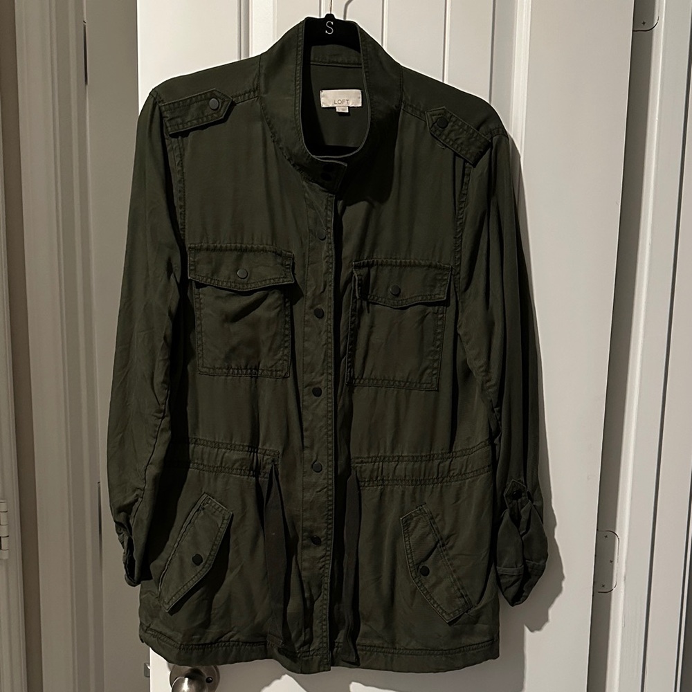LOFT Dark Green Utility Jacket